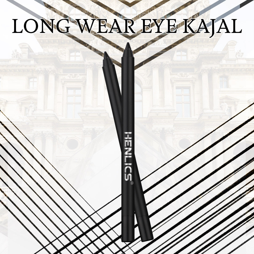 Henlics Paris LONG WEAR EYE KAJAL - with  pencil sharpener - Henlics Paris