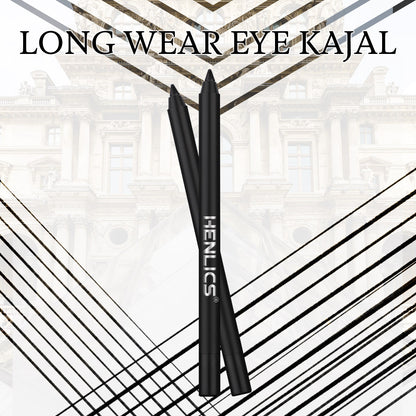 Henlics Paris LONG WEAR EYE KAJAL - with  pencil sharpener - Henlics Paris