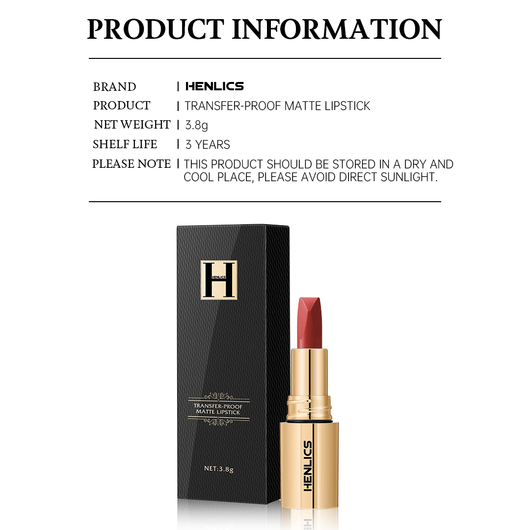 Henlics Paris Transfer Proof Matte Lipstick - Henlics Paris