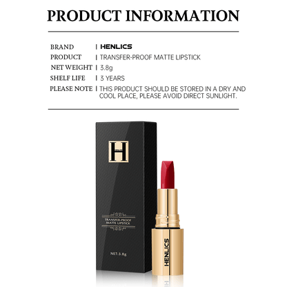 Henlics Paris Transfer Proof Matte Lipstick - Henlics Paris