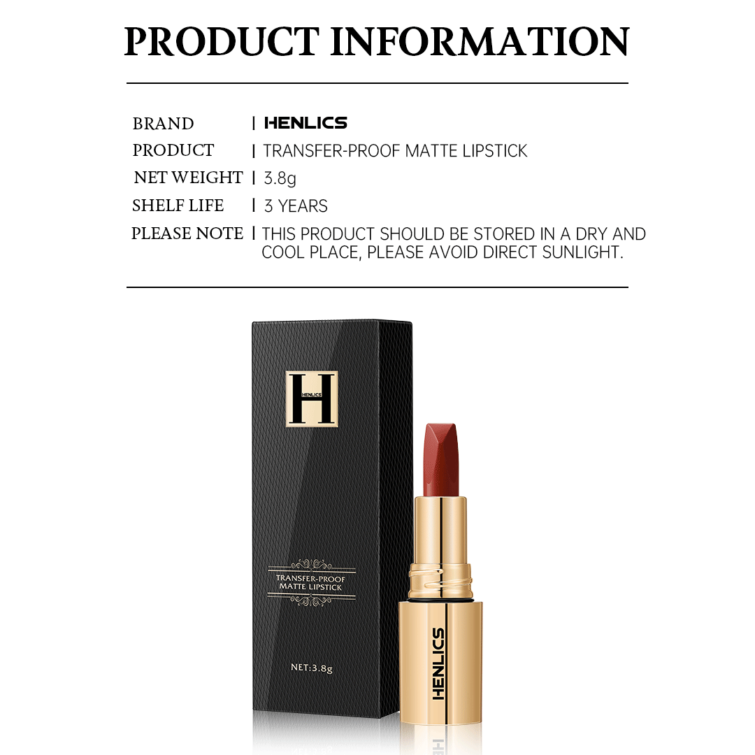 Henlics Paris Transfer Proof Matte Lipstick - Henlics Paris